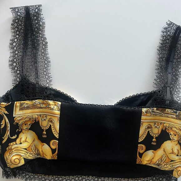 Versace Baroque Silk Bustier-Style Top | Worn Once | Tailored Fit | $995 Retail - Picture 4 of 9